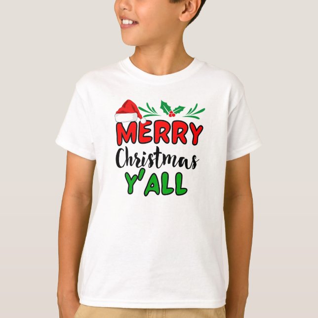 God jul Y'all T-Shirt (Framsida)