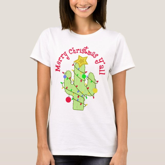 God jul Y'all T Shirt (Framsida)