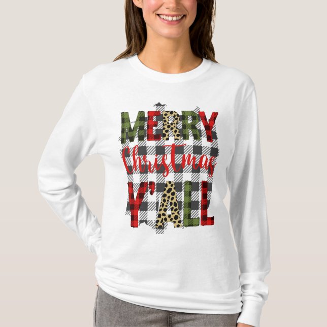 God jul Y'all T-shirt (Framsida)