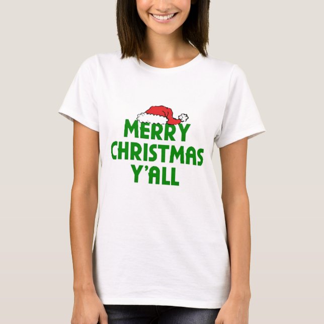 God jul Yall Tee Shirt (Framsida)