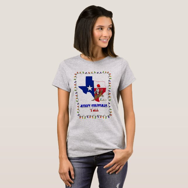 God jul Y'All Texas Stil Tröja (Hel framsida)