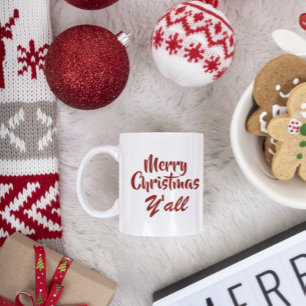 God jul Y'all Två-Tonad Mugg