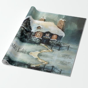 God jul Y'All underbara vinternatt Presentpapper