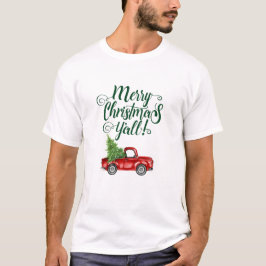 God jul Y'all Vintage Lastbil jul T Shirt