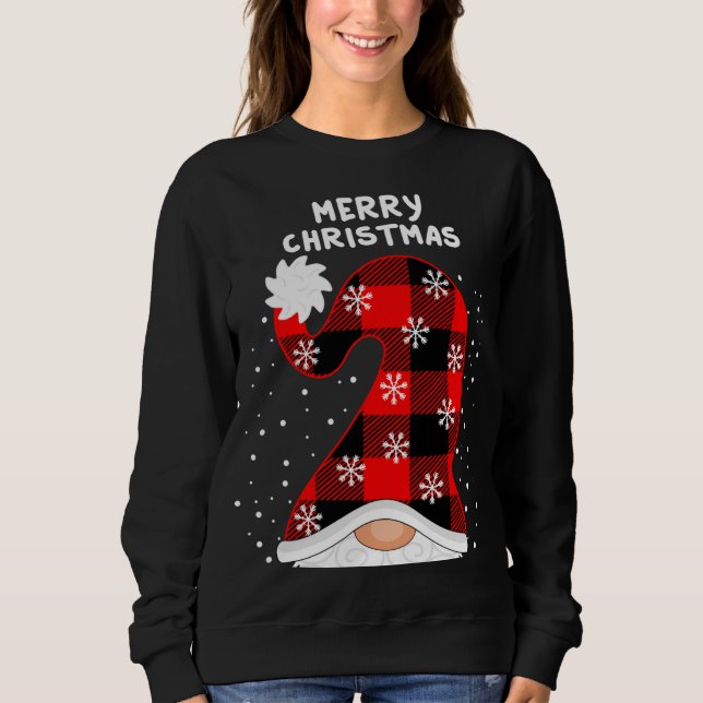 God jul Y'all with Gnomes pected Checkded T Shirt (Framsida)