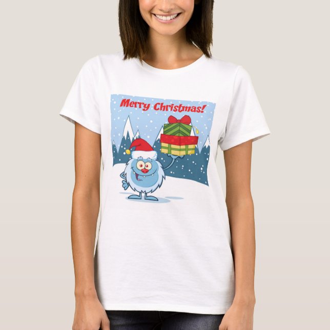 God jul Yeti T Shirt (Framsida)