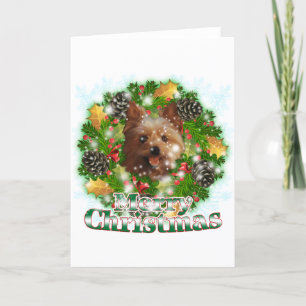 God jul Yorkie Helgkort