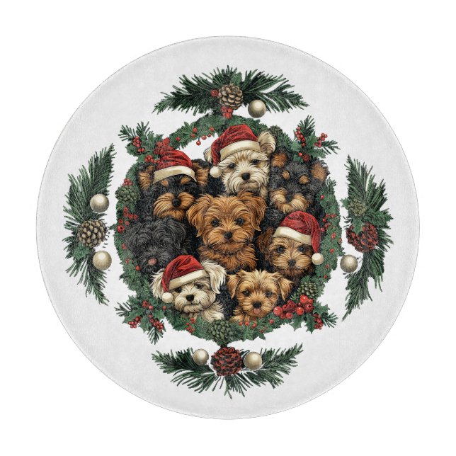 God jul Yorkshire Terrier Hundar (Framsidan)
