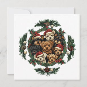 God jul Yorkshire Terrier Hundar Julkort