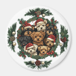 God jul Yorkshire Terrier Hundar Magnet