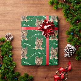 God jul Yorkshire Terrier on Tinsel Presentpapper