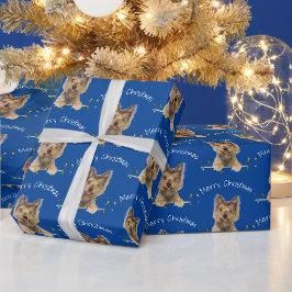 God jul Yorkshire Terrier on Tinsel Presentpapper