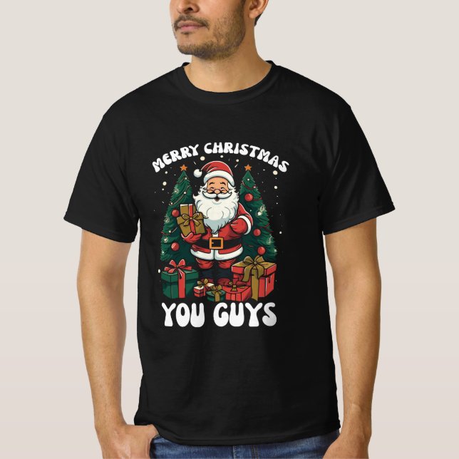 God jul You Killar Jultomten T Shirt (Framsida)