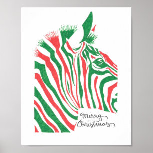 God jul Zebra tryck