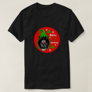 God jul Zombie Red Öga Red Circle T Shirt