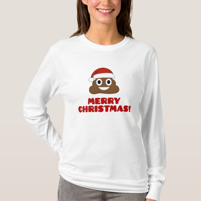 God julbajsEmoji T-tröja Tee Shirt (Framsida)