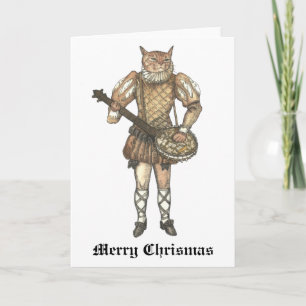 God julBanjokatt Helgkort