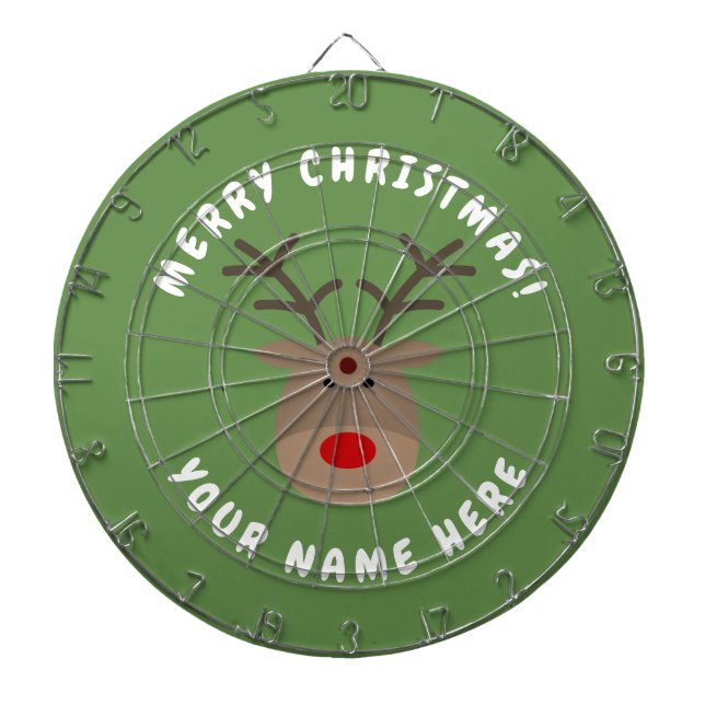 God juldartboard med Rudolf renen Piltavla (Framsidan)