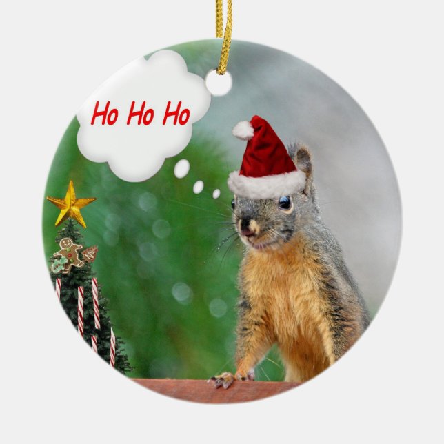 God julekorreordstäv Ho Ho Ho! Julgransprydnad Keramik (Framsidan)