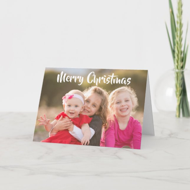 God julfamiljfoto helgkort (Framsida)
