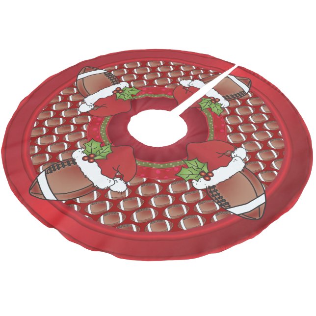 God julfotbollälskare julgransmatta borstad polyester (Vinklad)