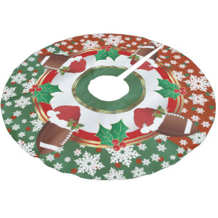 God julfotbollälskare julgransmatta borstad polyester