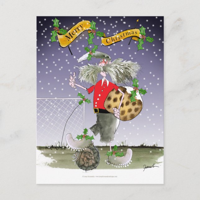 god julfotbollfläktar helg vykort (Framsida)