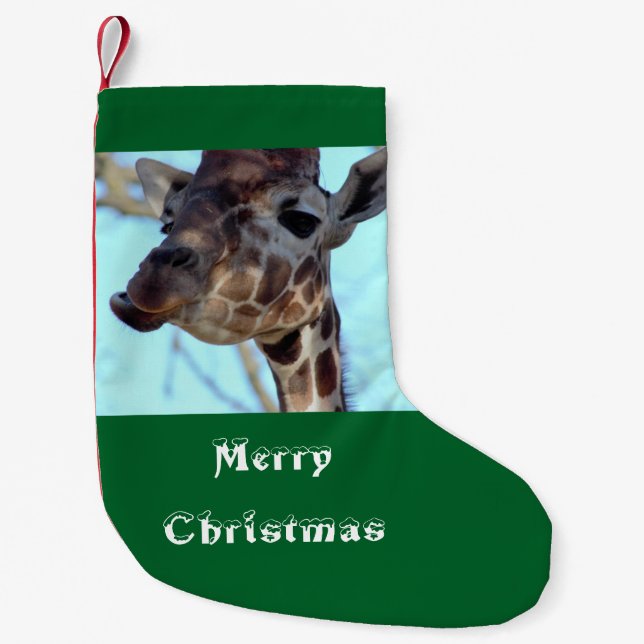 God julgirafffoto liten julstrumpa (Framsidan)