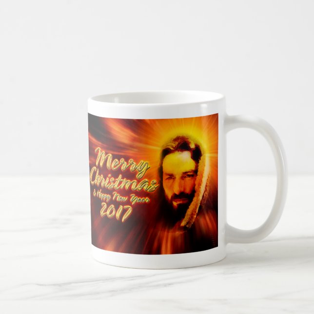 God julgott nytt årJesus mugg 2017 (Höger)