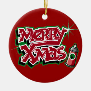 God julgrafittiprydnad julgransprydnad keramik