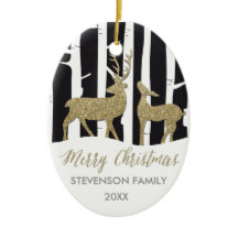 God julguld som blänker deersprydnaden