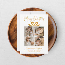 God julhälsning Foto Collage Guld 