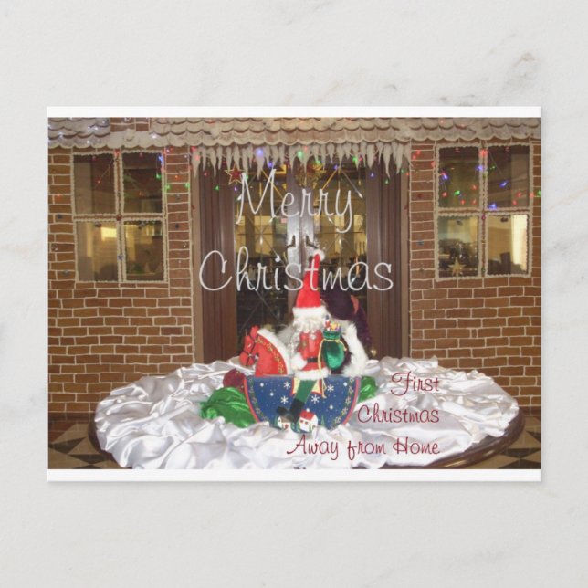 God julhelgdagar i väg från hem inspirerade A Helg Vykort (Framsida)