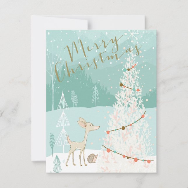 God julhjort julkort (Framsida)