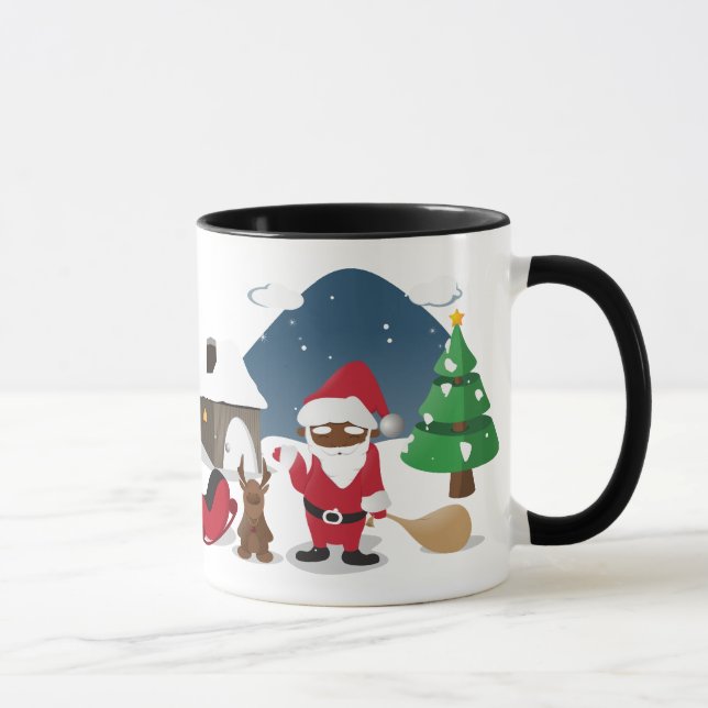 God julHomeboys: Svart Santa & Blingin Mugg (Höger)
