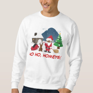 God julHomeboys: Svart Santa & Blingin Sweatshirt