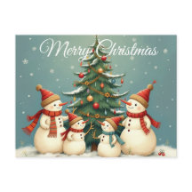 God julinsamling i familjen Snögubbe