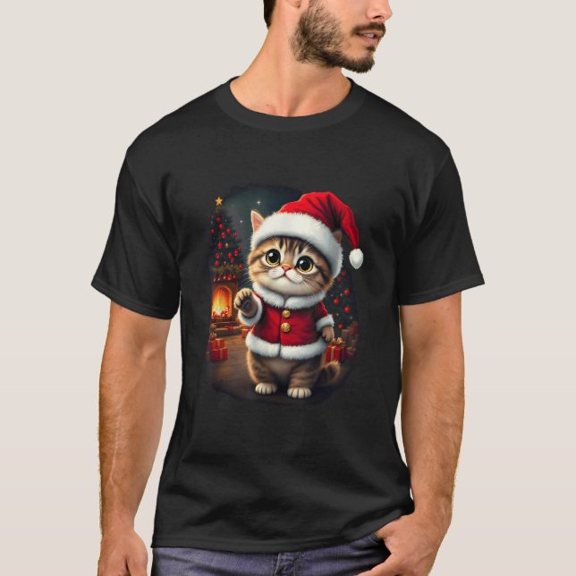 God Julkatt, Jultomten, Julafton Kit T Shirt (Framsida)