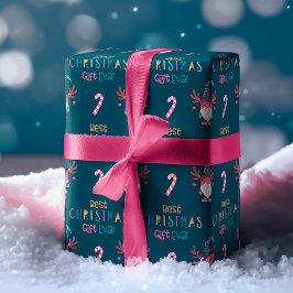 God julklapp Eva! Funny och Bright Gnome Presentpapper