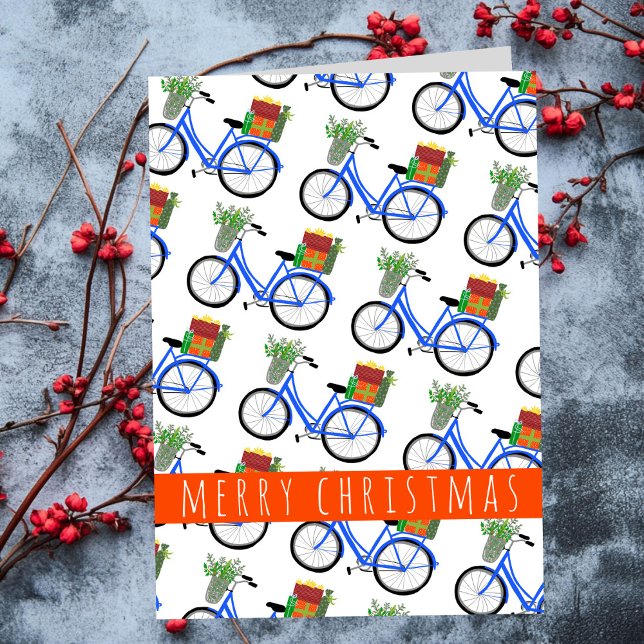 God julklapp Helgdag Julafton-gåvor Kort (Adorable Christmas Bicycle Holiday Xmas Gifts CUSTOM Card
)