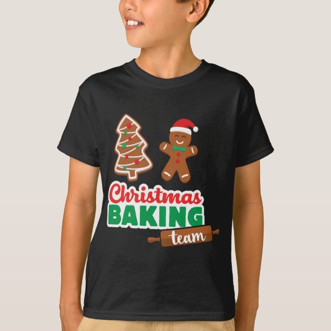 God julklapp Merry Funny Julafton Cookies Mat T Shirt (Framsida)