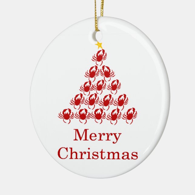 God julkrabba julgransprydnad keramik (Vänster)