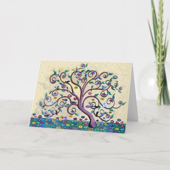 God jullivets träd helgkort (Framsida)