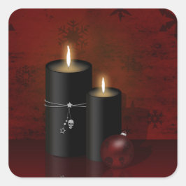 God Julljus Ornament Fyrkantigt Klistermärke