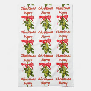 god julmistletoe kökshandduk