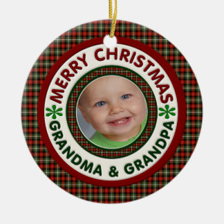 God julmormor och morfarhelgdagfoto julgransprydnad keramik