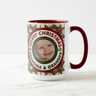 God julmormor och morfarhelgdagfoto mugg