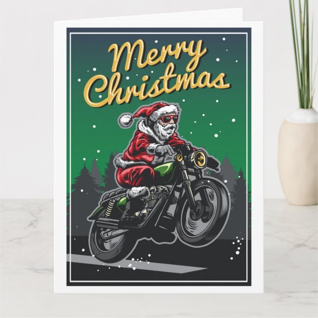 God julmotorcykelSanta | helgdagar Kort (Framsida)