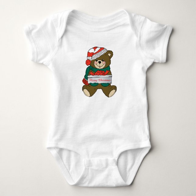 God julnalle med gåva tee shirt (Framsida)