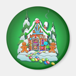 GOD JULPEPPARKAKAHUS av SHARON SHARPE Magnet